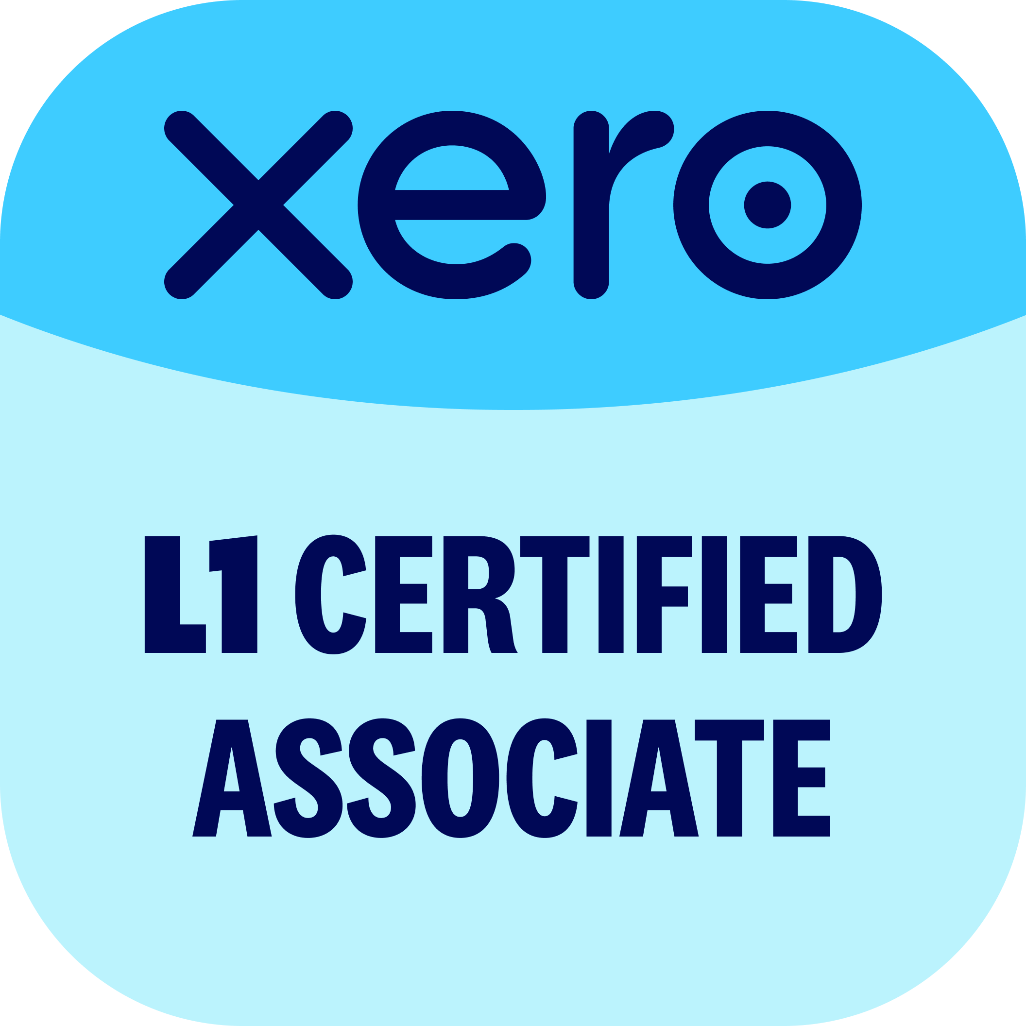 Xero Level 1 Certified Associate badge